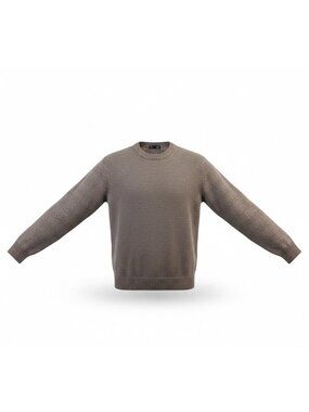 Dazy Mens Taupe Crew Neck Sweater Stylish Warm Knitwear Size S
